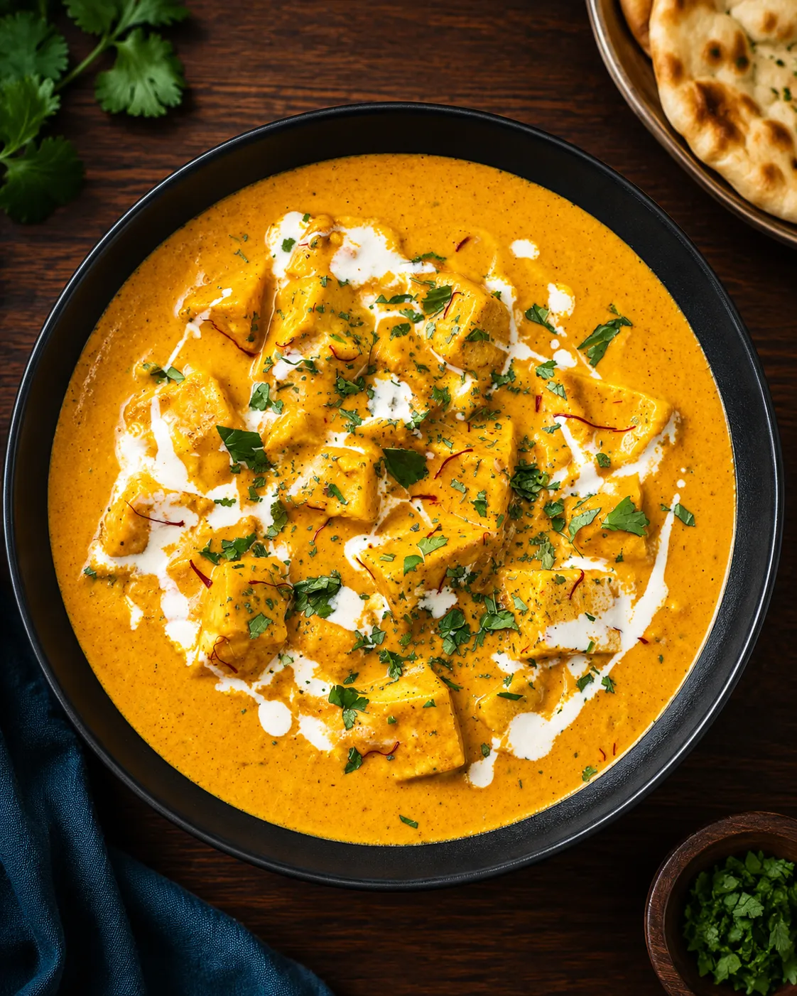 Creamy butter paneer curry, a vegetarian favourite in downtown Banff